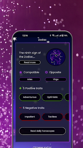 Android application Zodiac Scope - Astrology screenshort