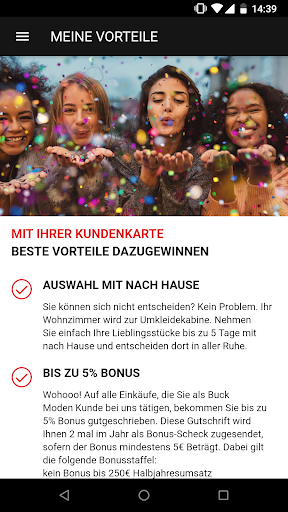 Buck Moden App Screen 2