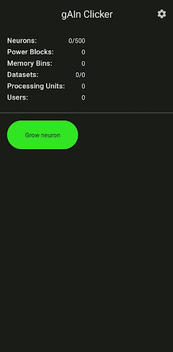 Android application gAIn Clicker screenshort