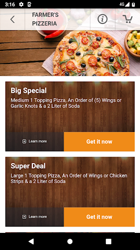 Farmers Pizza Screen 3