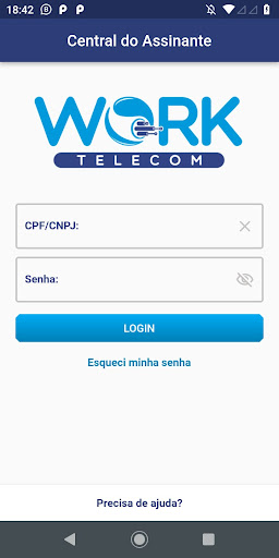Android application Work Telecom screenshort