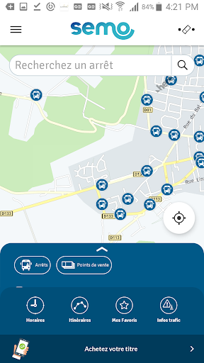 Android application Semo – mobilité screenshort