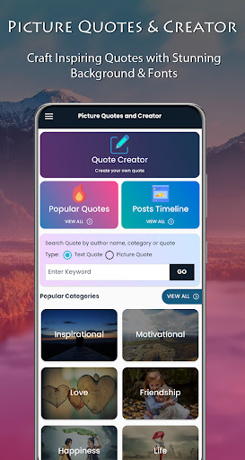 Android application Picture Quotes - Quote Creator screenshort