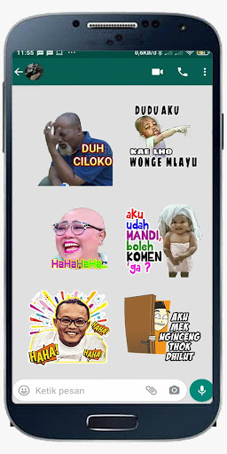 Stiker WA Perang Gambar Lucu