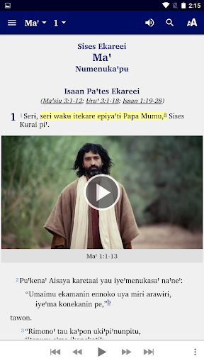 Android application Akawaio Bible screenshort