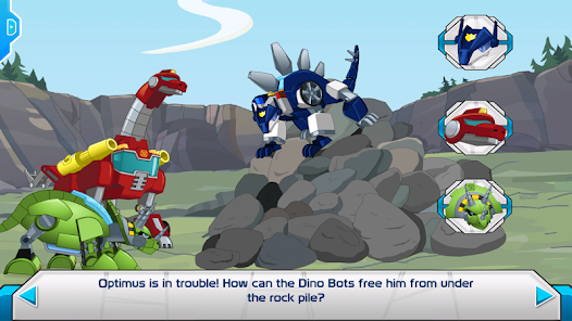 Rescue And Dino Bots Free Games online for kids in Pre-K by MOLLY