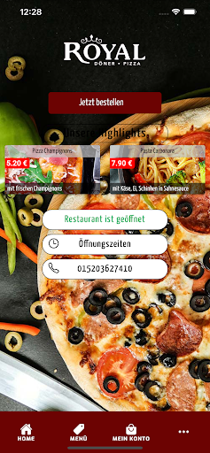 Android application Pizzeria Royal screenshort