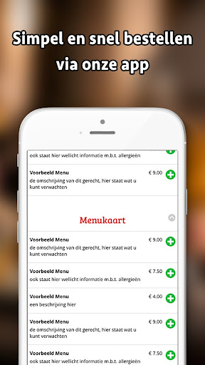 Android application Pizzeria Steakhouse Kinkfood screenshort