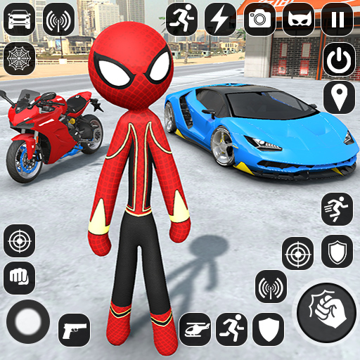 Stickman Spider Superhero with hook — play online for free on Yandex Games