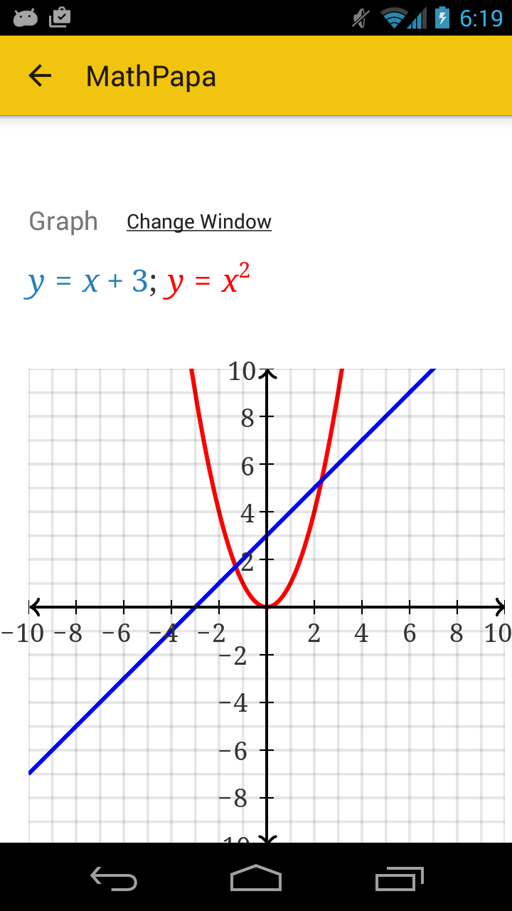 Android application MathPapa - Algebra Calculator screenshort