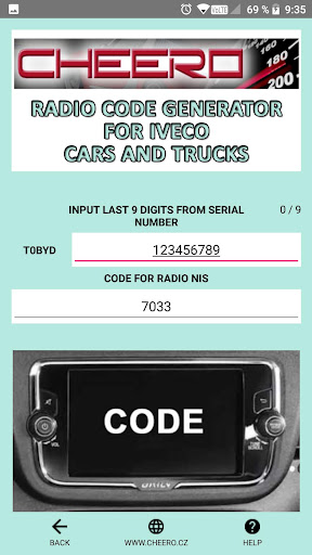 RADIO CODE for IVECO TRUCK screenshot 11