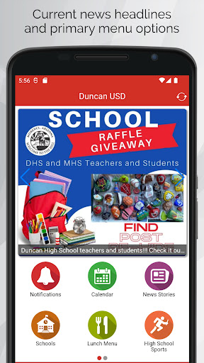 Android application Duncan Unified School District screenshort