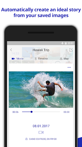 Screenshot of EXILIM ALBUM