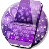 Purple Bokeh Hearts Theme icon