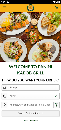 Android application Panini Kabob Grill screenshort