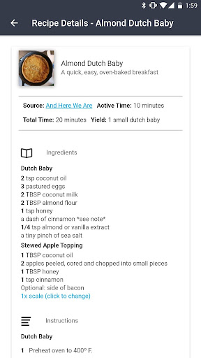 RecipeSage Recipe Keeper Screen 3