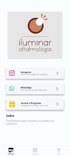 Android application Fidelização Iluminar screenshort