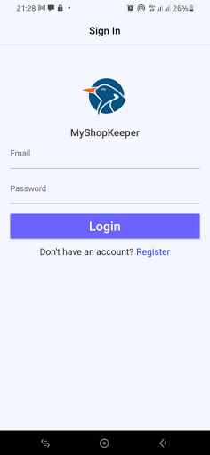 Android application MyShopKeeper screenshort