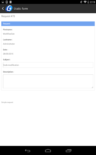 WorkflowGen Mobile Screen 3