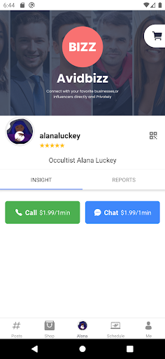 Android application Spiritualist Alana Luckey screenshort