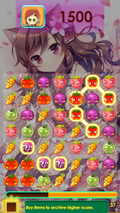 Anime Fruits Match 3 Game