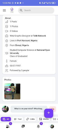 Tellit Social Network Screen 2