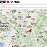 Serbia map icon