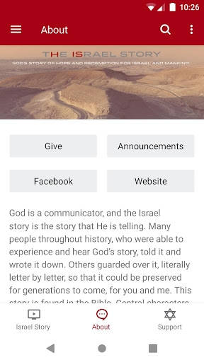 Screenshot of The Israel Story