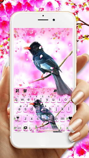Android application Flowers Garden Bird Keyboard T screenshort
