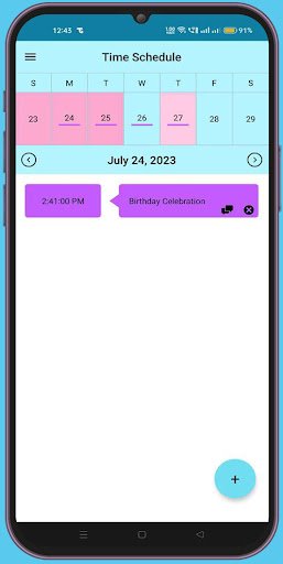 Parent Time Calendar Screen 2