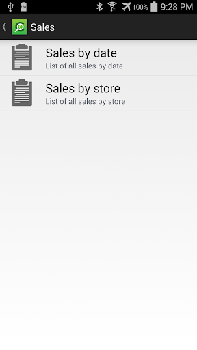 COMAX sales tracker Screen 2