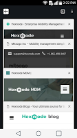 screenshot of Hexnode Kiosk Browser