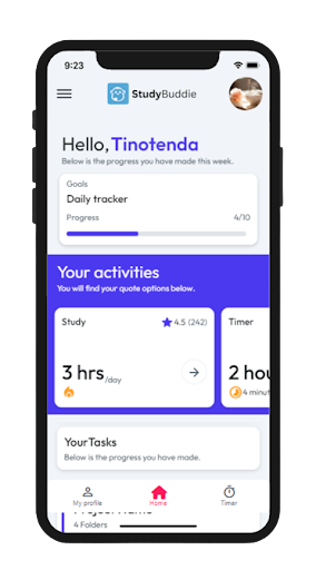 Android application Study Buddie screenshort