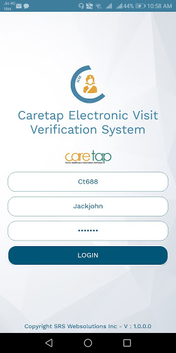 Android application Caretap EVV- HM screenshort