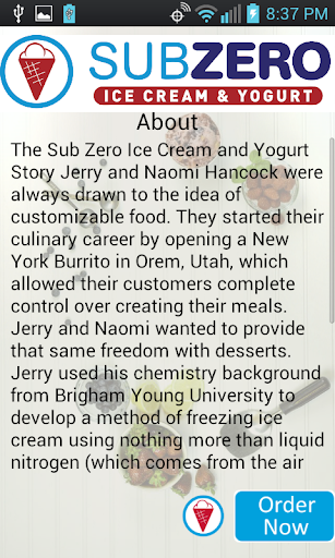SubZero Ice Cream & Yogurt Screen 3