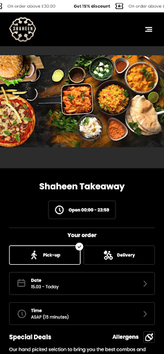 Android application Shaheen Takeaway - Dundee screenshort