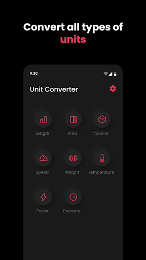 Android application Unit Converter Calculator screenshort