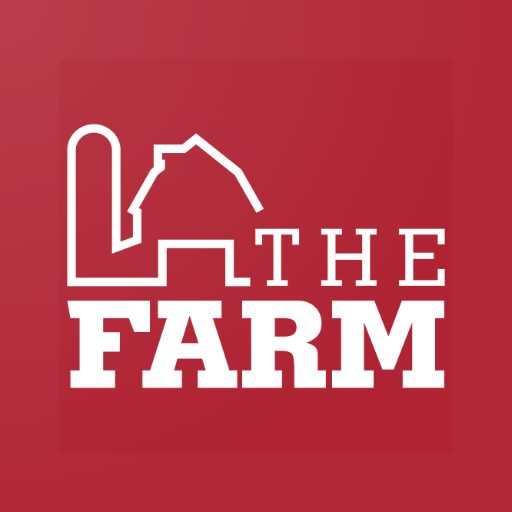 97.7 FM / 1550 AM The Farm logo