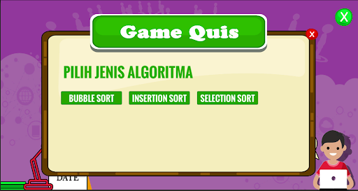 Belajar Algoritma Sorting Screen 2