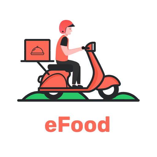 eFood Delivery Man logo