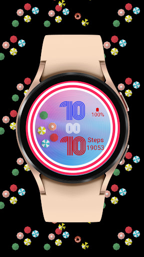 White Blue Red Watch Face screenshot 4