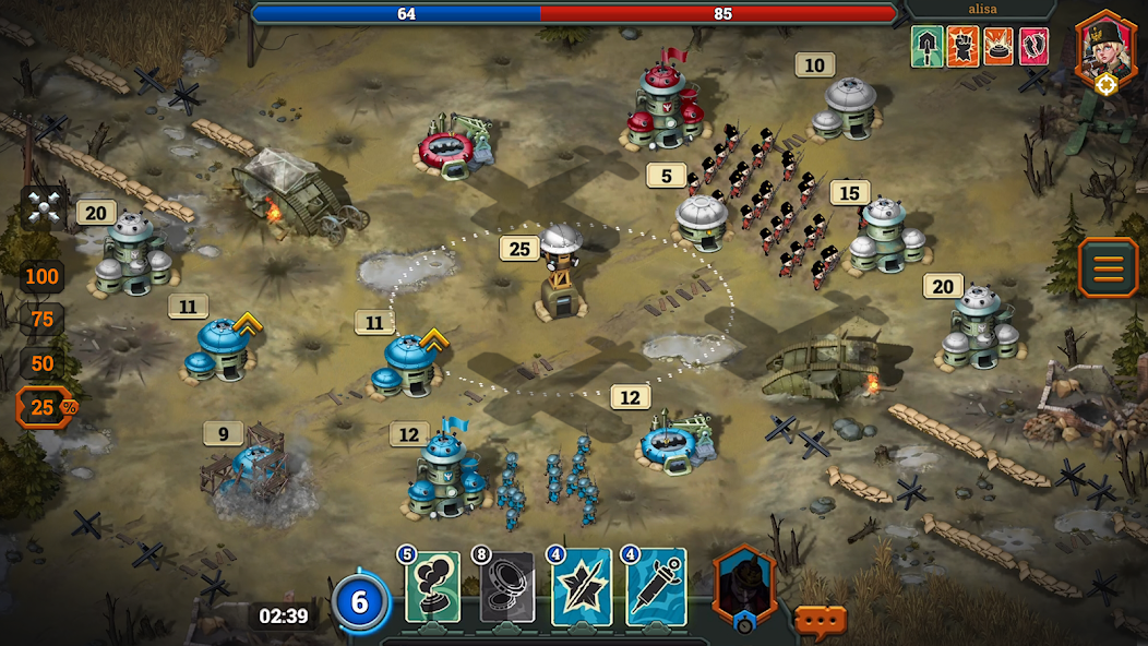 Bunker Wars: WW1 RTS Игра 0.1.21 APK + Мод (Unlimited money) за Android