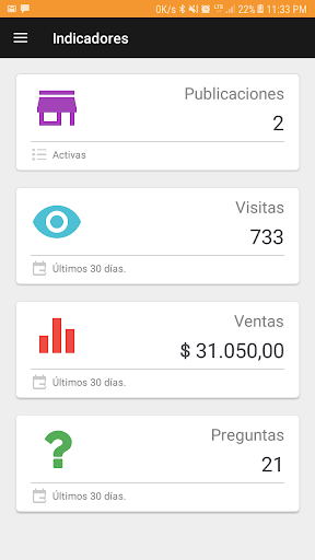 Android application Analítico screenshort