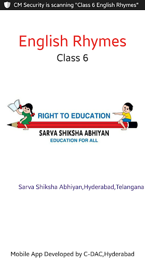 Android application English Rhymes Class -VI screenshort