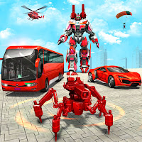Bus Robot Car Transform - Flying Spider Robot Game