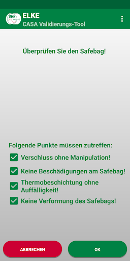 ELKE - CASA Validierungs-Tool Screen 2