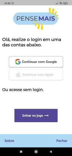 Android application Pense Mais screenshort