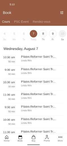 Pilates Social Club Screen 2