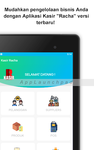 Android application Kasir Racha screenshort