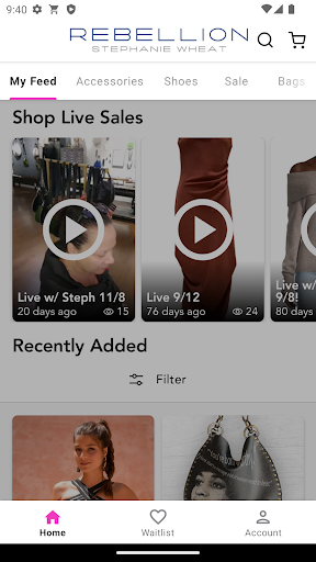 Android application Rebellion Bags Boutique screenshort